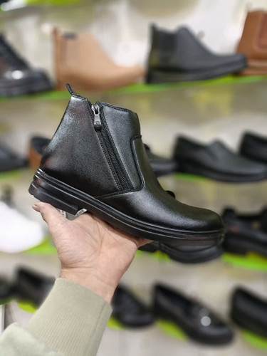 نیمبوت مردانه دو زیپ شیک | رویه چرم ضدآب، زیره پیو تزریقی سبک و ضد لغزش + ارسال رایگان کد 2179