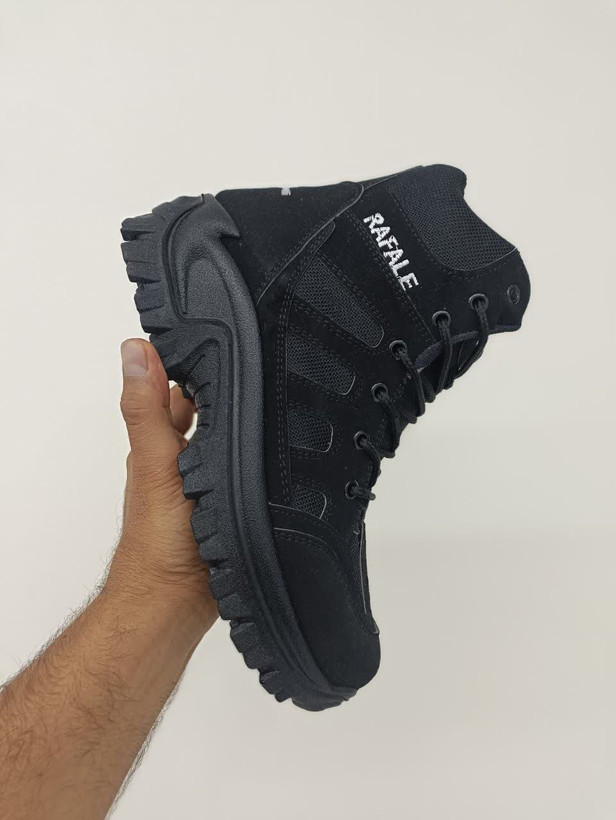 پوتین مردانه مشکی ساقدار مناسب کوهنوردی و طبیعتگردی سایز ۴۱ تا ۴۵ کد 2314